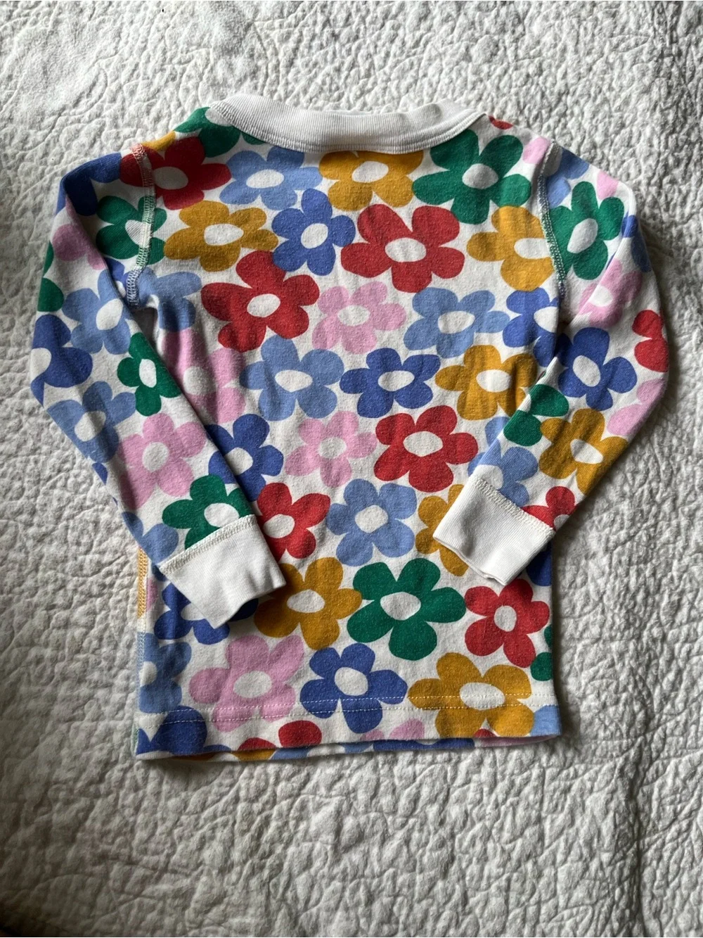 Hanna Andersson Colorful Daisy Print Long Sleeve Pajama Top Size 3T/90cm